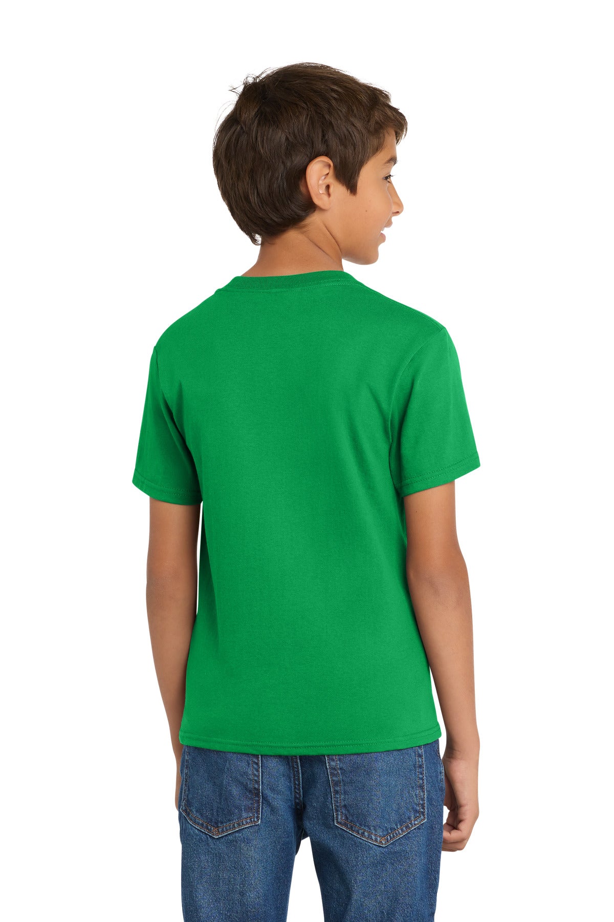 Custom Embroidered Port & Co T-Shirts  in Clover Green