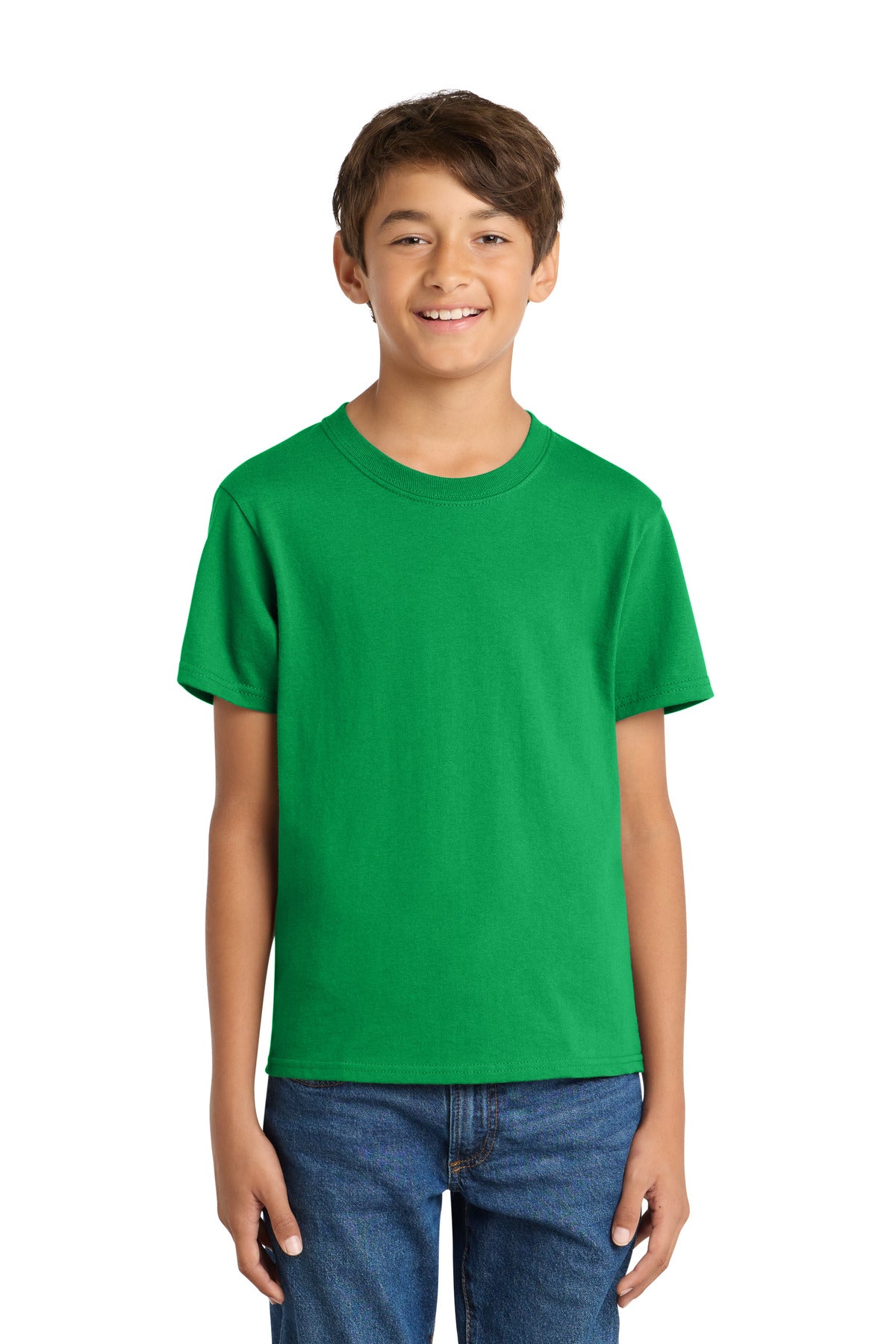 Custom Embroidered Port & Co T-Shirts  in Clover Green
