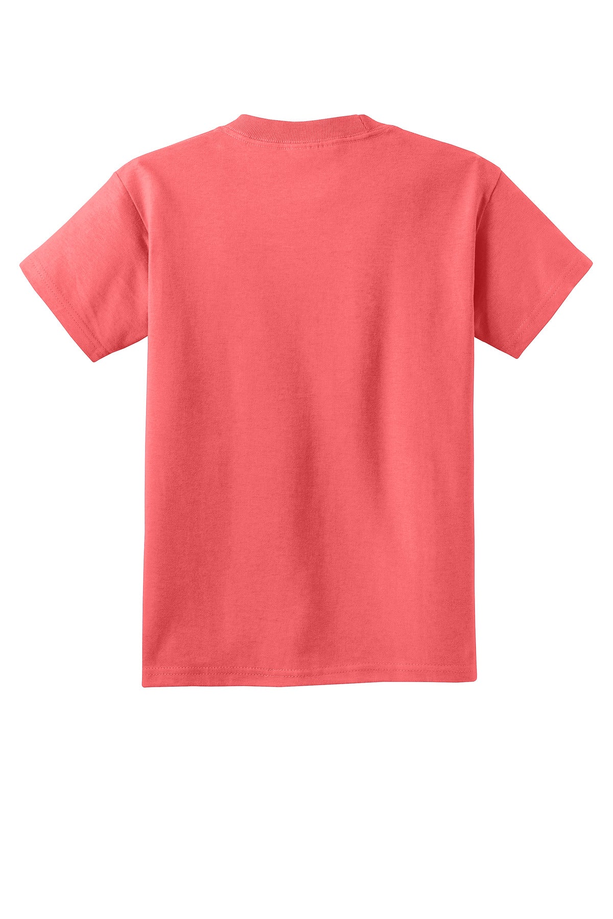Custom Embroidered Port & Co T-Shirts  in Coral