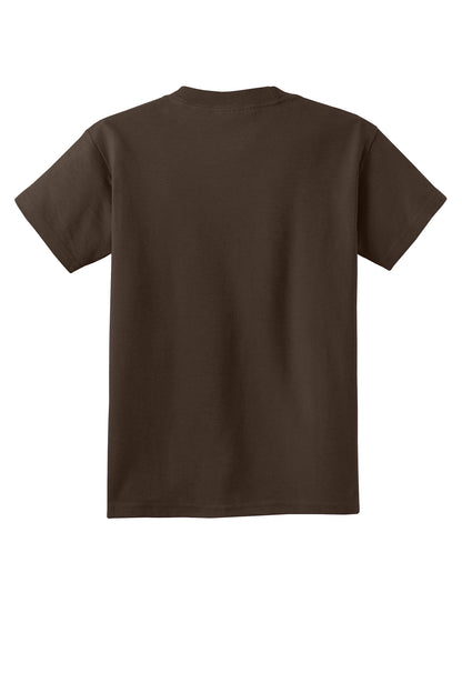 Custom Embroidered Port & Co T-Shirts  in Dark Chocolate Brown
