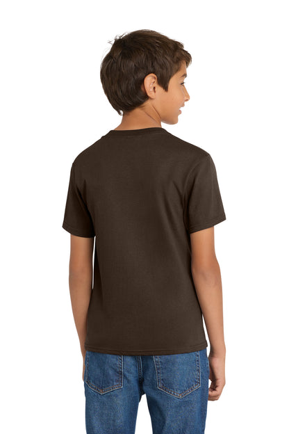 Custom Embroidered Port & Co T-Shirts  in Dark Chocolate Brown