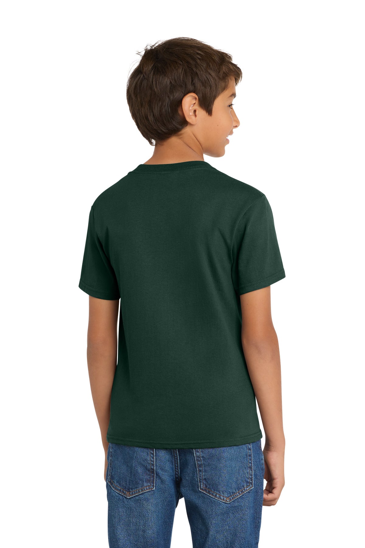 Custom Embroidered Port & Co T-Shirts  in Dark Green
