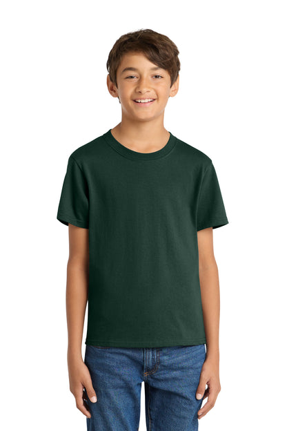 Custom Embroidered Port & Co T-Shirts  in Dark Green
