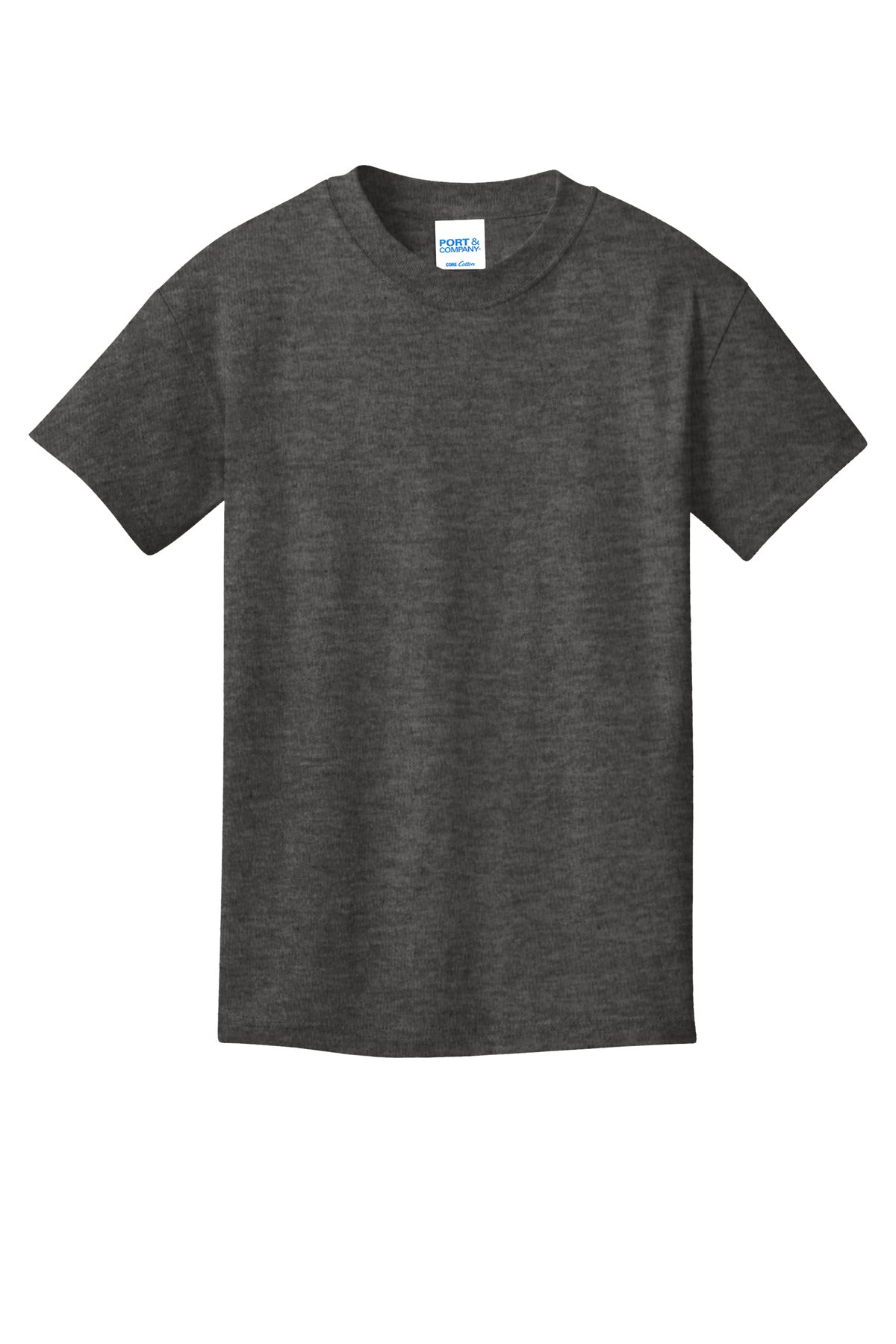 Custom Embroidered Port & Co T-Shirts  in Dark Heather Grey