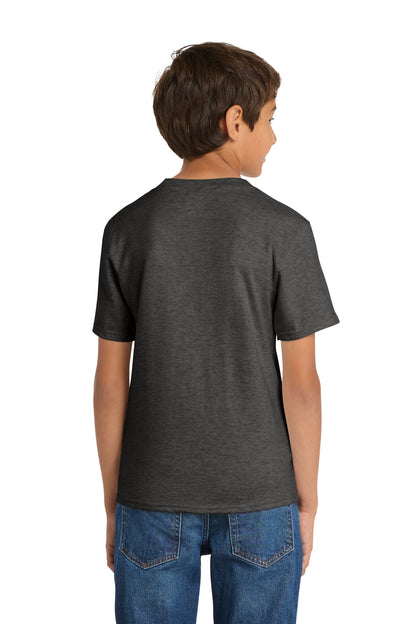 Custom Embroidered Port & Co T-Shirts  in Dark Heather Grey