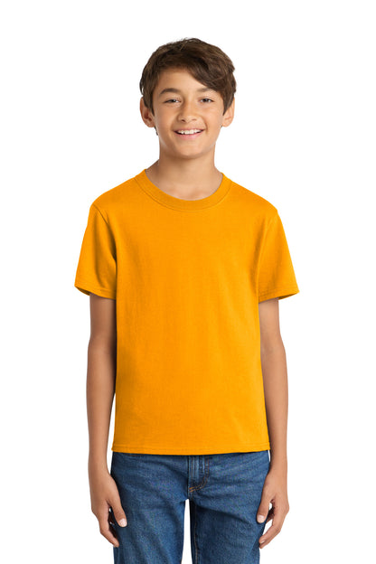 Custom Embroidered Port & Co T-Shirts  in Gold
