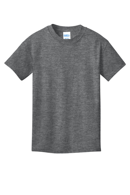 Custom Embroidered Port & Co T-Shirts  in Graphite Heather