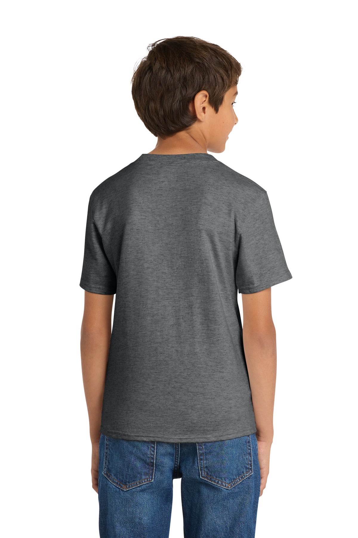 Custom Embroidered Port & Co T-Shirts  in Graphite Heather