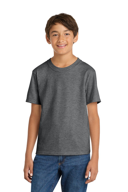 Custom Embroidered Port & Co T-Shirts  in Graphite Heather