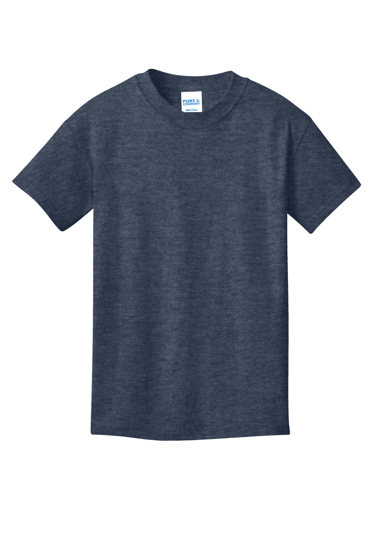 Custom Embroidered Port & Co T-Shirts  in Heather Navy