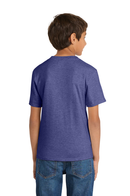 Custom Embroidered Port & Co T-Shirts  in Heather Purple