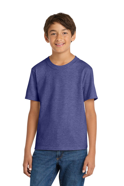 Custom Embroidered Port & Co T-Shirts  in Heather Purple