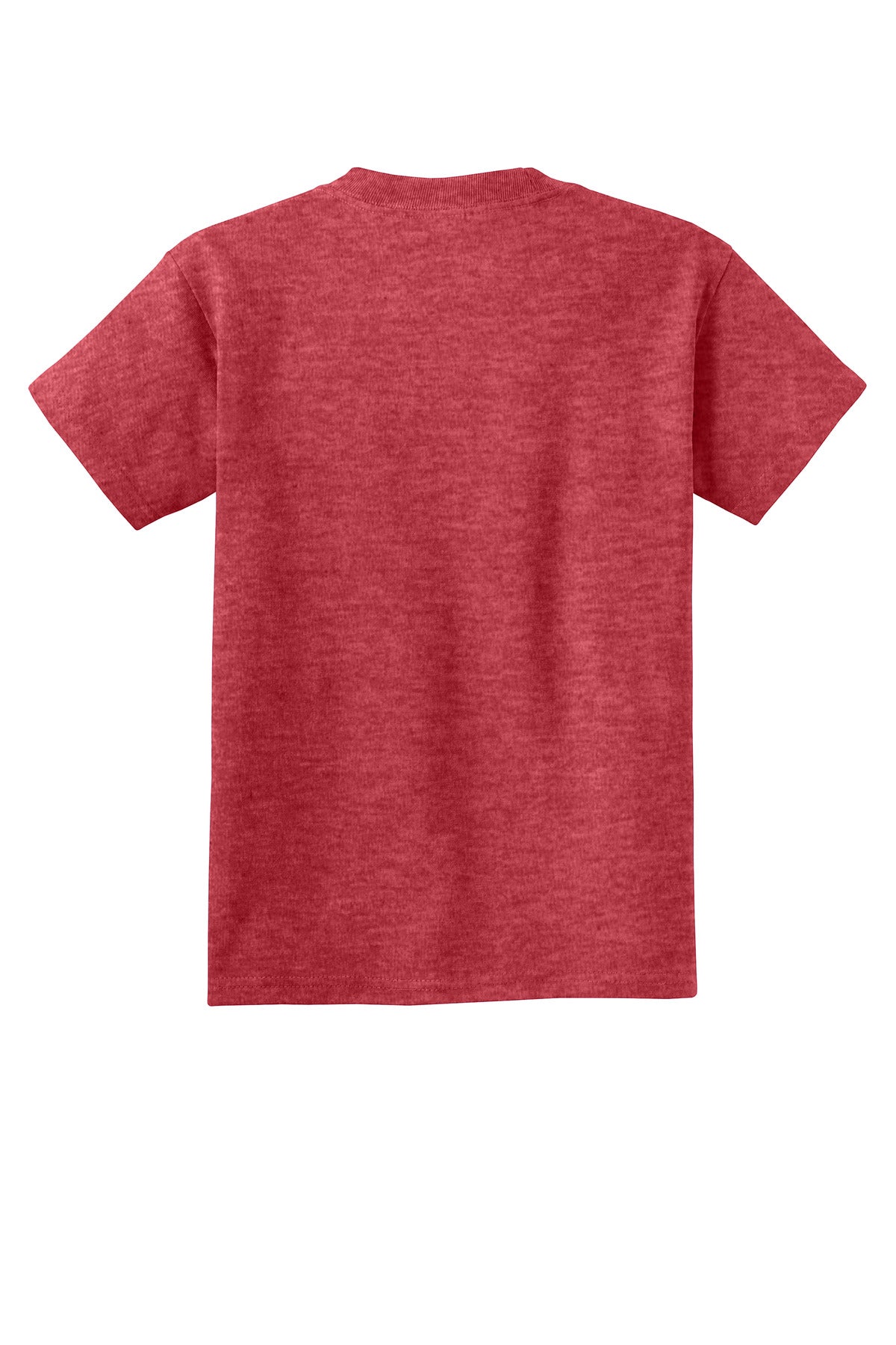 Custom Embroidered Port & Co T-Shirts  in Heather Red