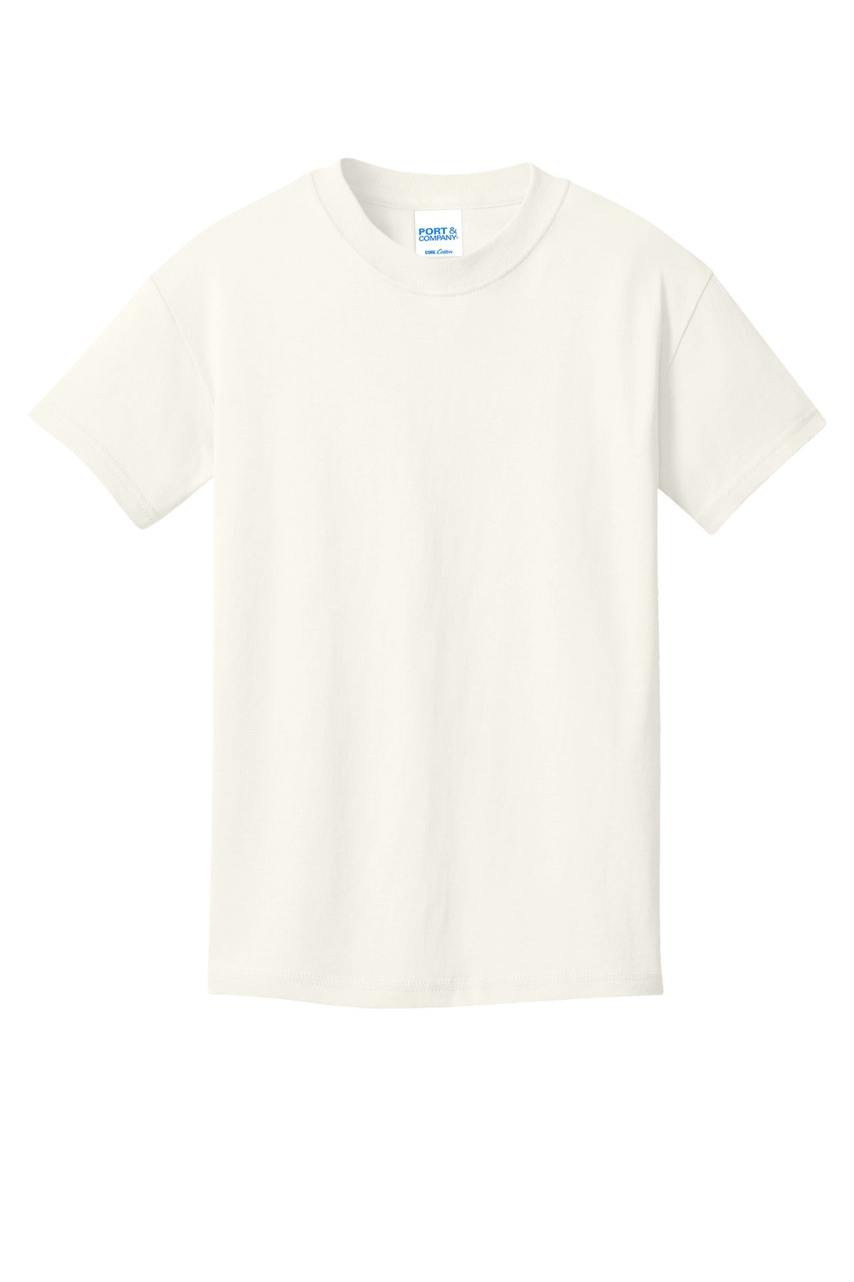 Custom Embroidered Port & Co T-Shirts  in Ivory