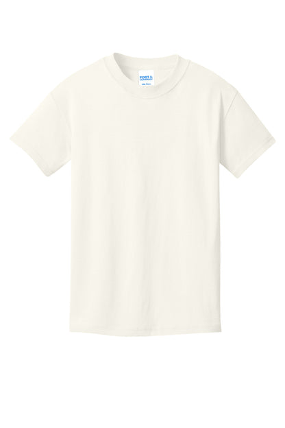 Custom Embroidered Port & Co T-Shirts  in Ivory