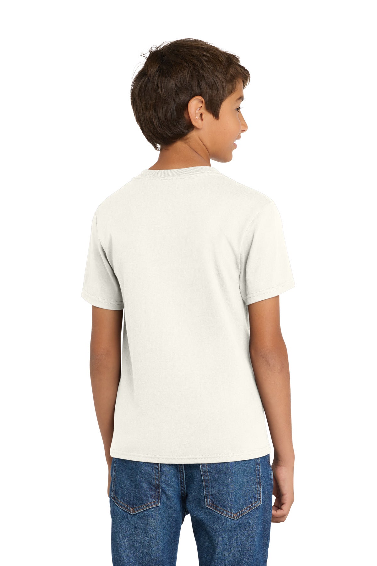 Custom Embroidered Port & Co T-Shirts  in Ivory