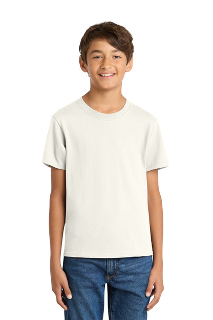 Custom Embroidered Port & Co T-Shirts  in Ivory