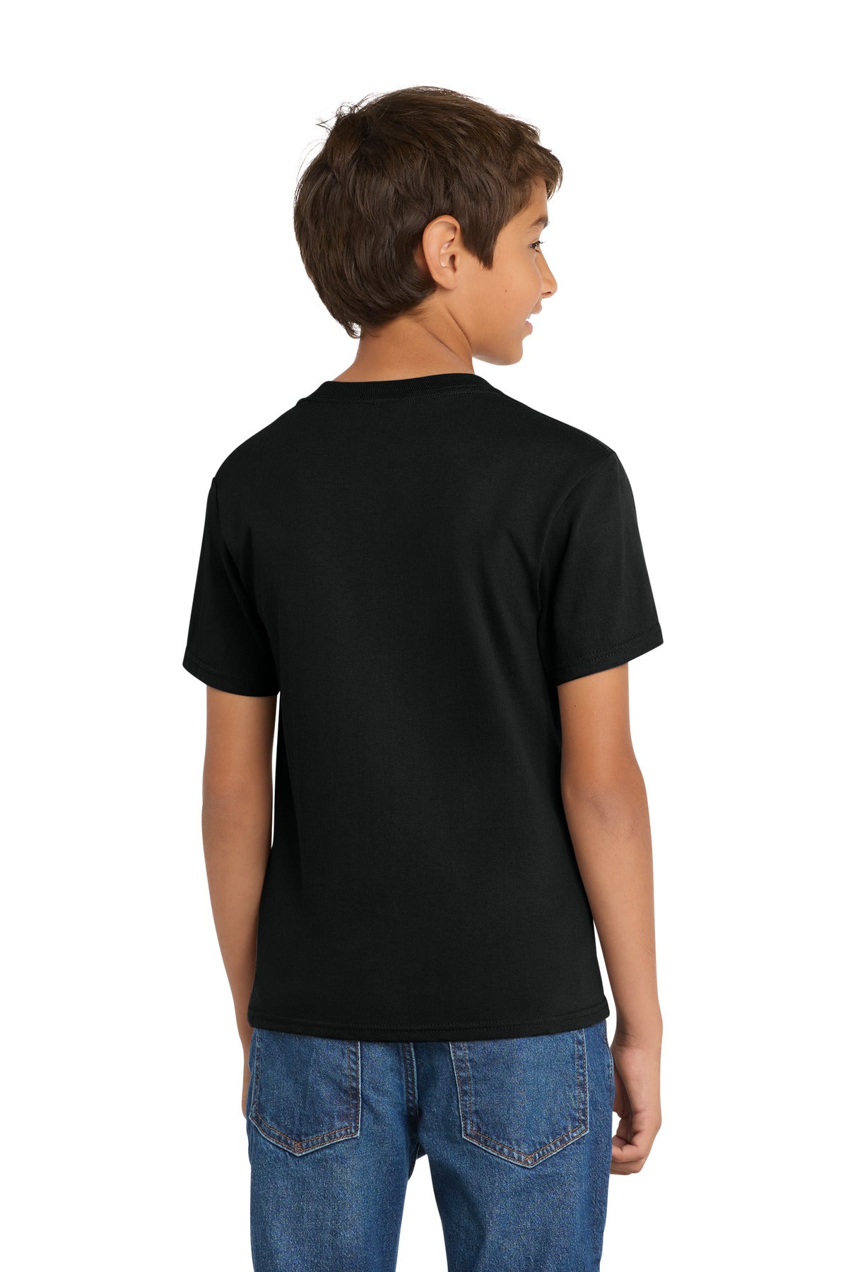 Custom Embroidered Port & Co T-Shirts  in Jet Black
