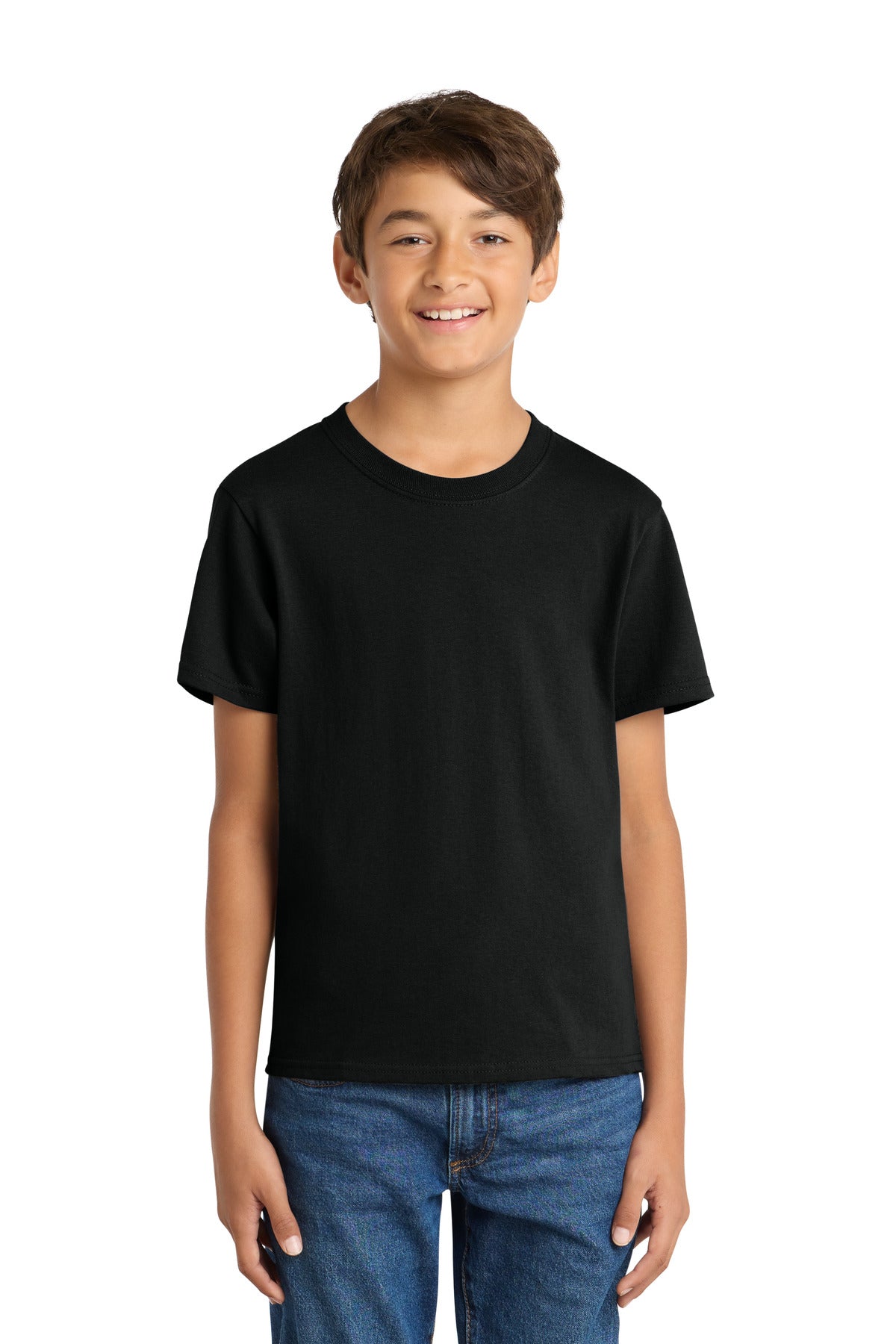 Custom Embroidered Port & Co T-Shirts  in Jet Black