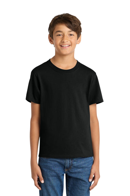 Custom Embroidered Port & Co T-Shirts  in Jet Black