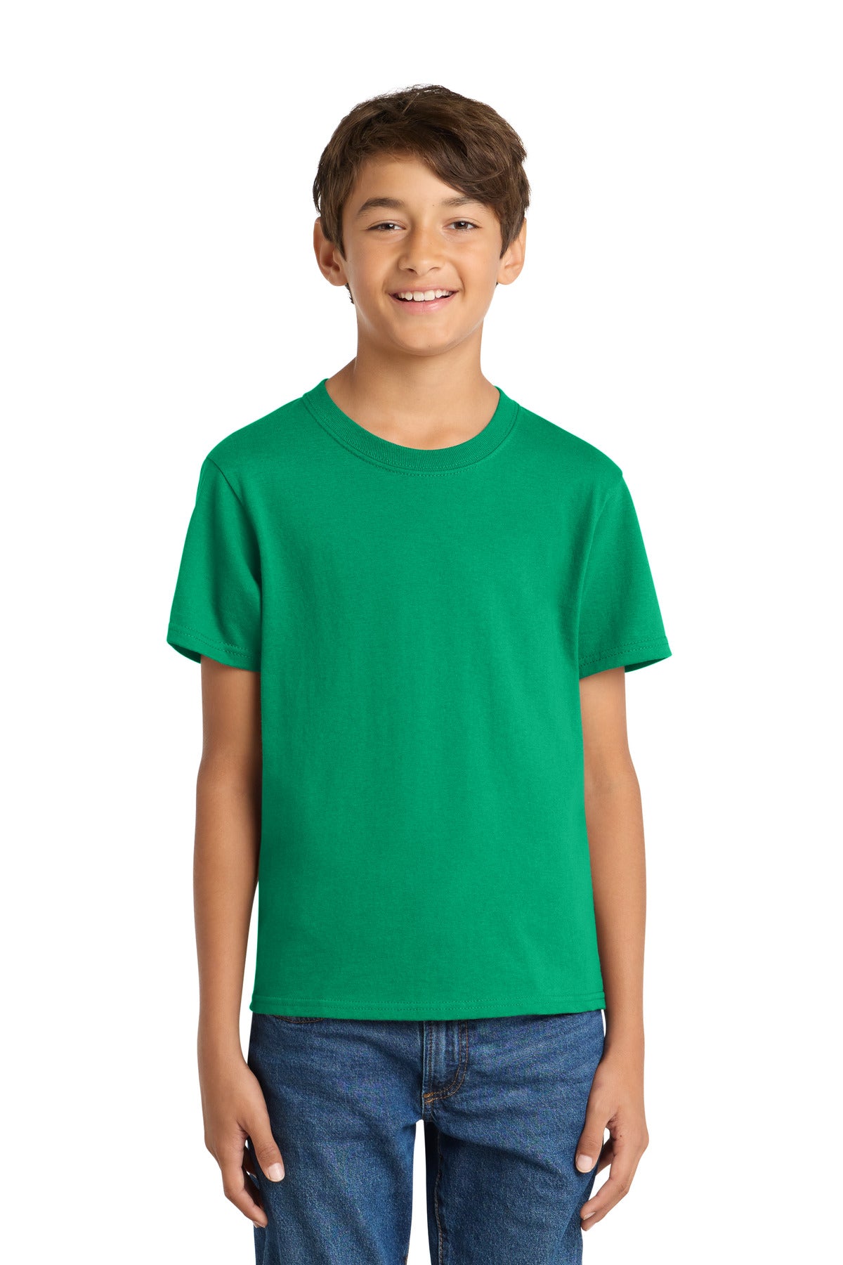 Custom Embroidered Port & Co T-Shirts  in Kelly