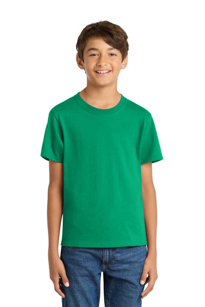 Custom Embroidered Port & Co T-Shirts  in Kelly