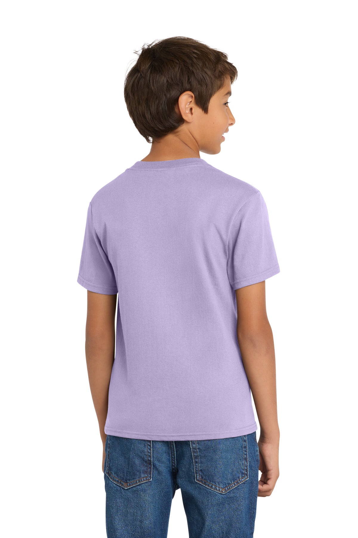 Custom Embroidered Port & Co T-Shirts  in Lavender