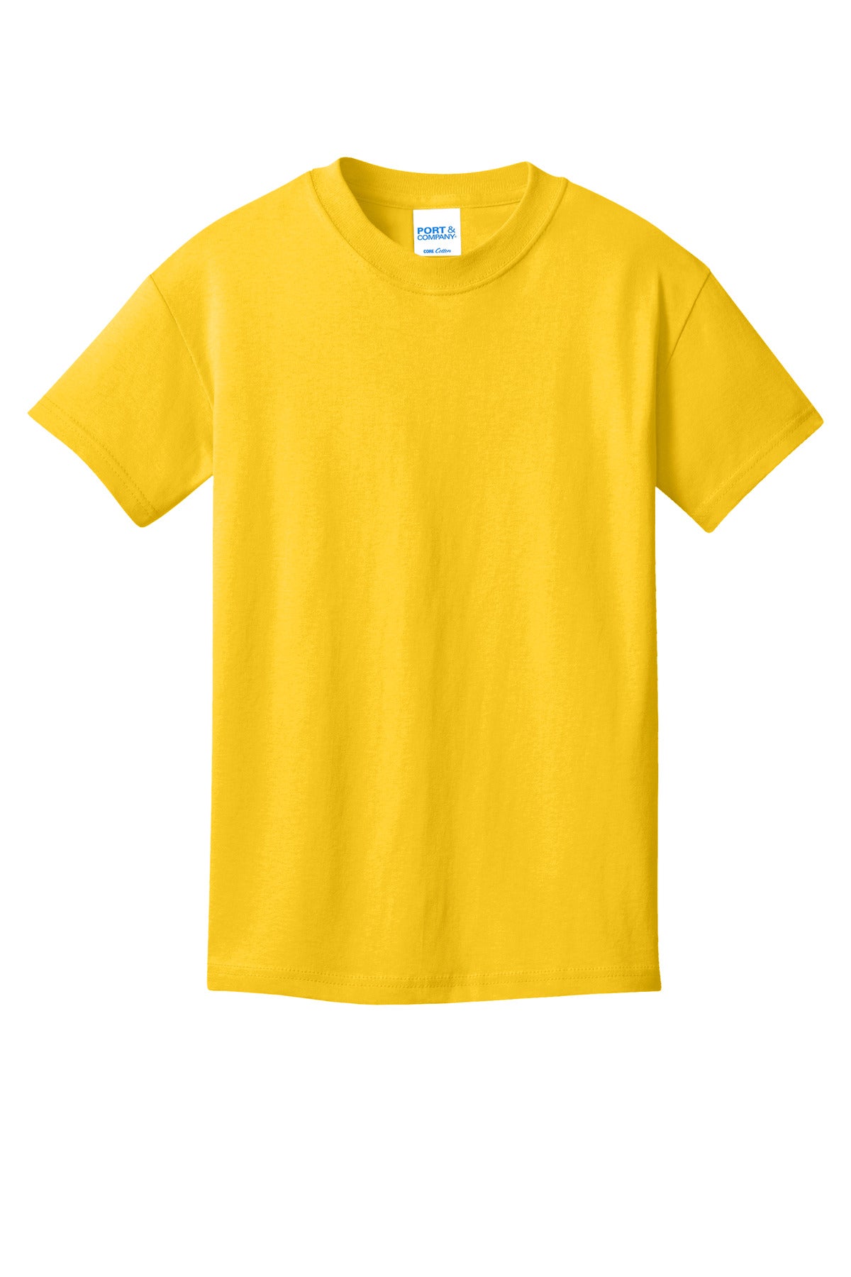 Custom Embroidered Port & Co T-Shirts  in Lemon Yellow