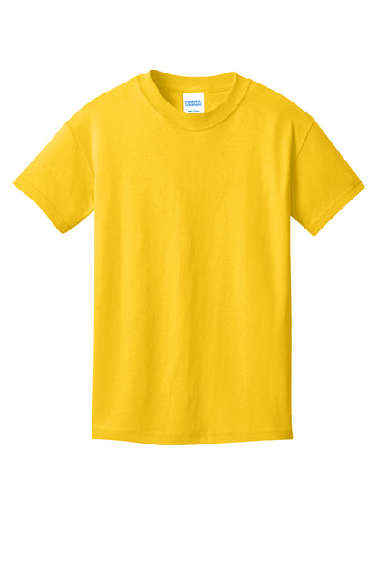 Custom Embroidered Port & Co T-Shirts  in Lemon Yellow