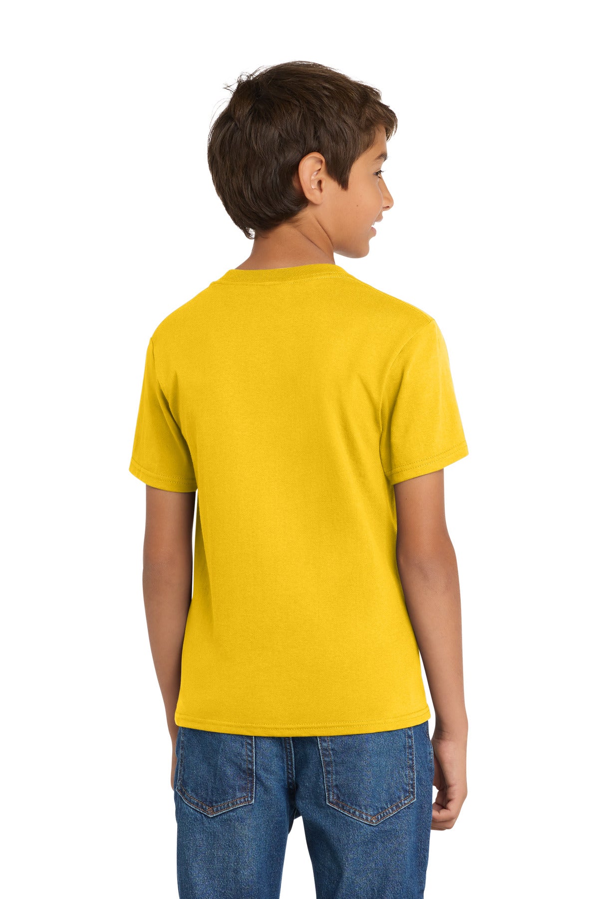 Custom Embroidered Port & Co T-Shirts  in Lemon Yellow