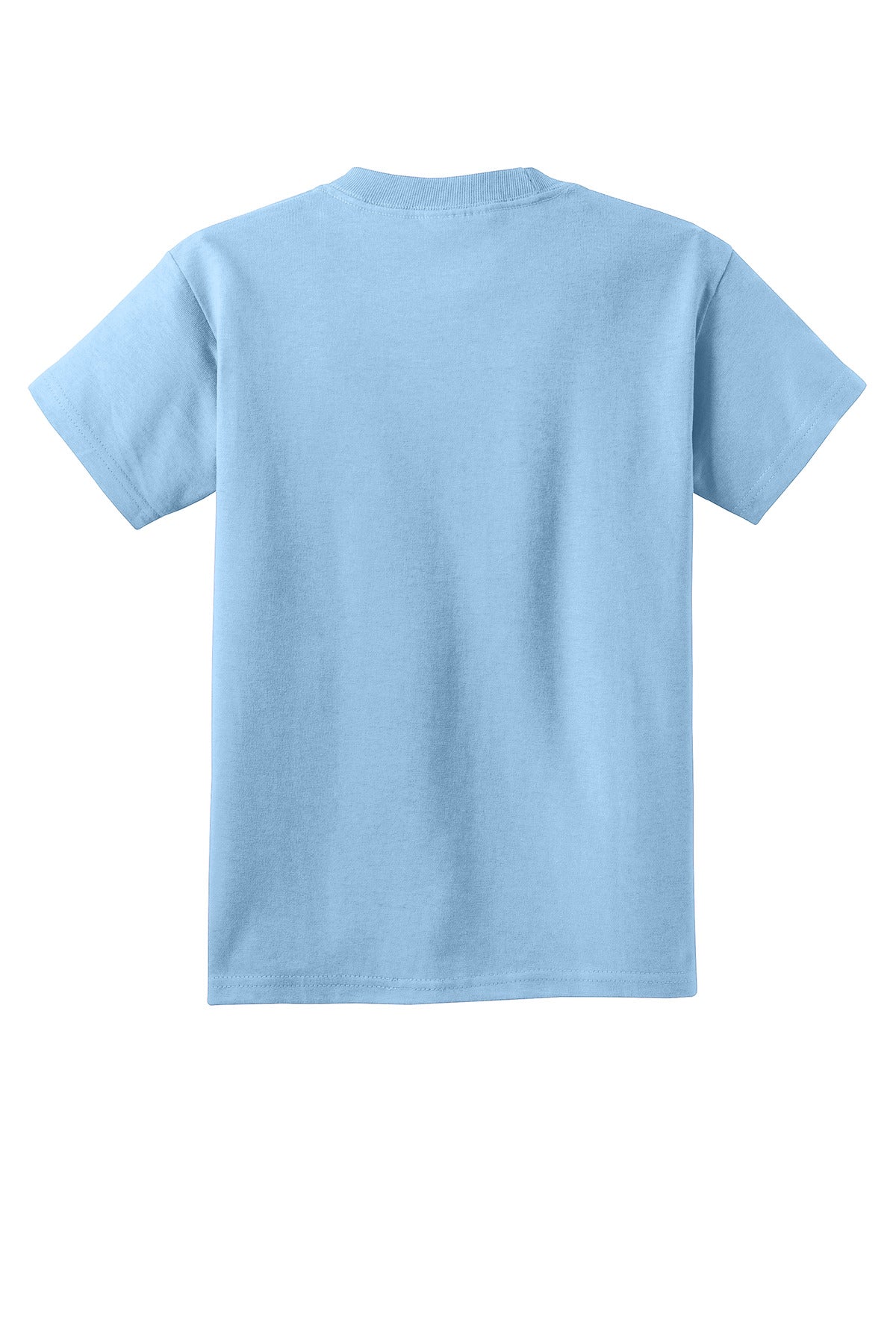 Custom Embroidered Port & Co T-Shirts  in Light Blue