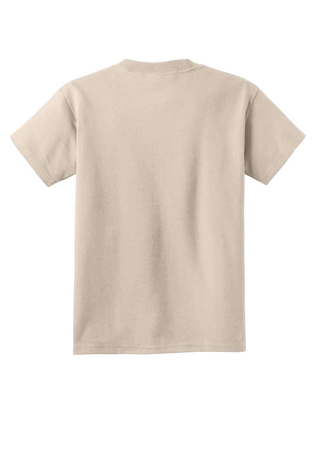 Custom Embroidered Port & Co T-Shirts  in Light Sand