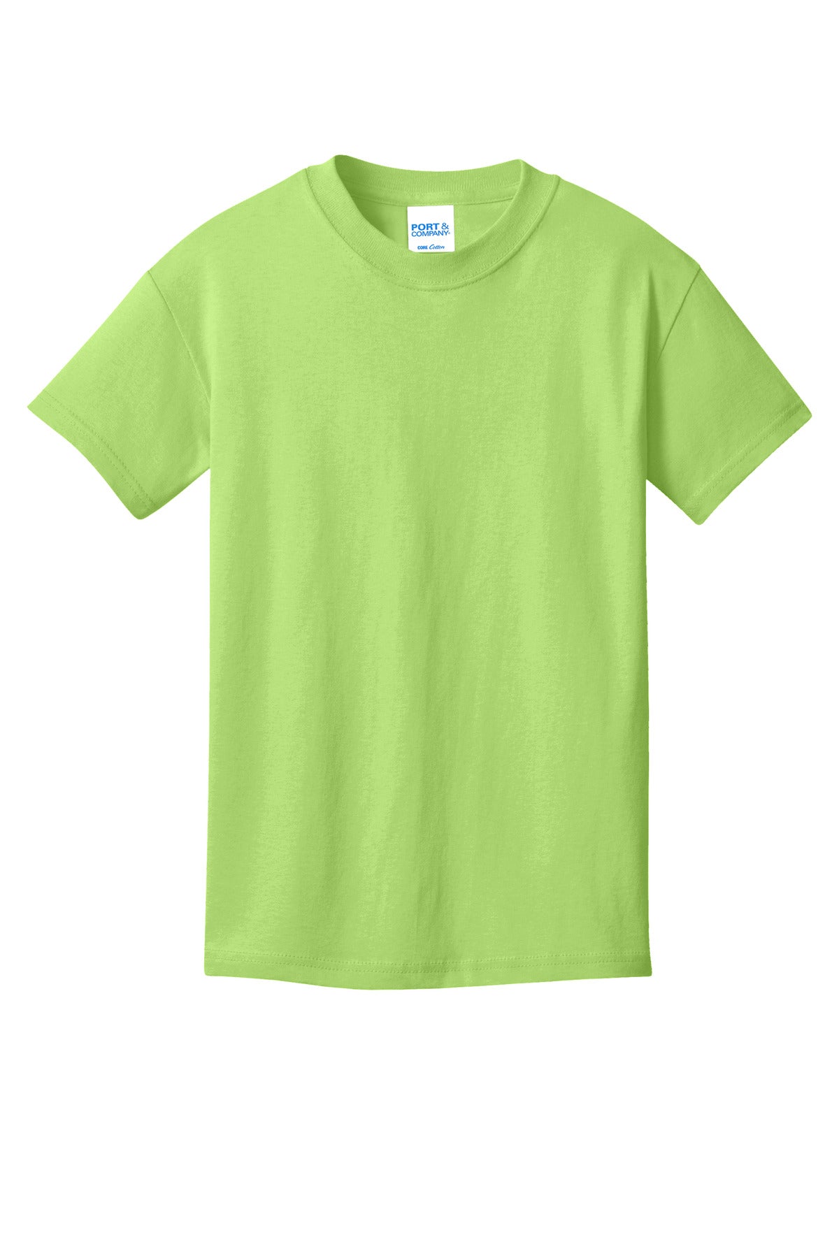 Custom Embroidered Port & Co T-Shirts  in Lime