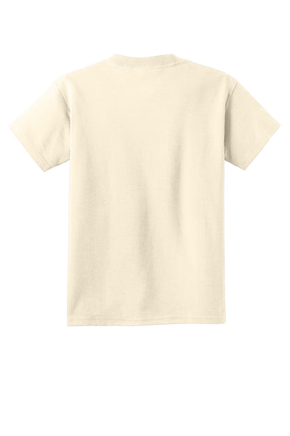 Custom Embroidered Port & Co T-Shirts  in Natural