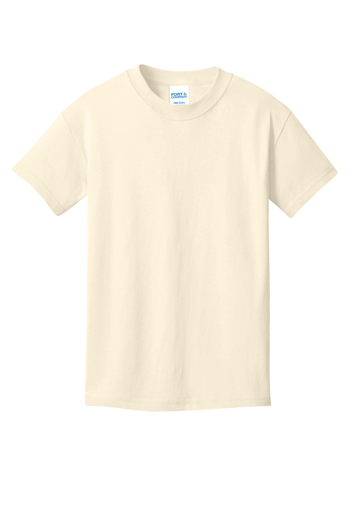 Custom Embroidered Port & Co T-Shirts  in Natural