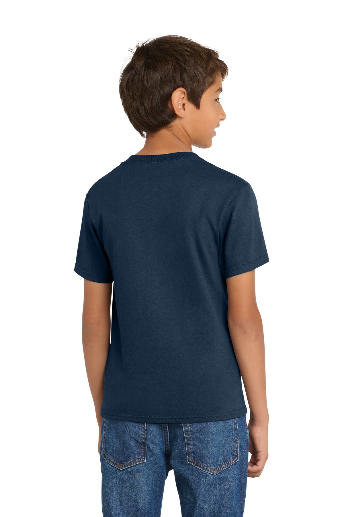 Custom Embroidered Port & Co T-Shirts  in Navy