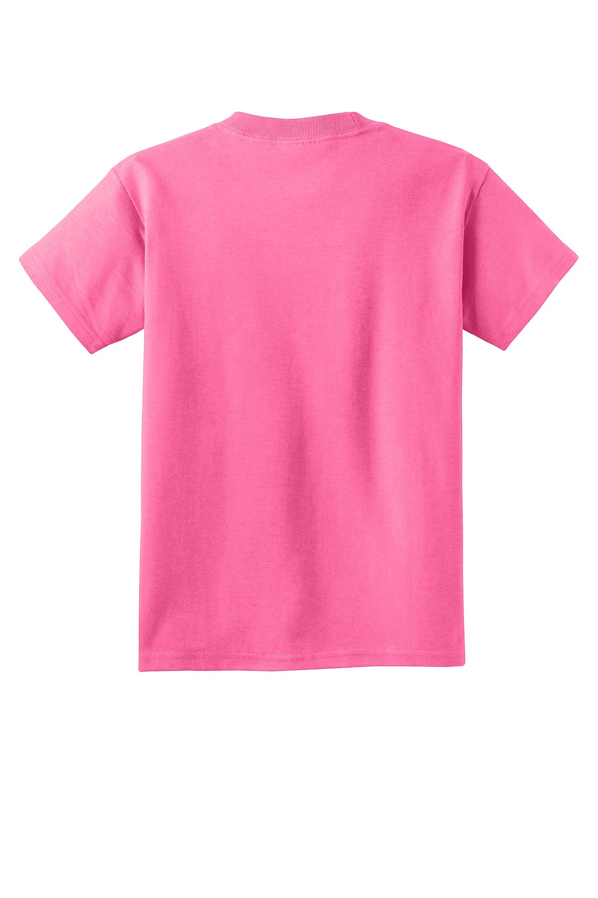 Custom Embroidered Port & Co T-Shirts  in Neon Pink