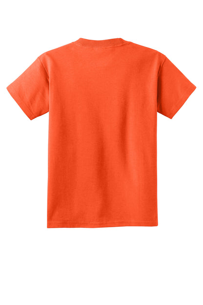 Custom Embroidered Port & Co T-Shirts  in Orange