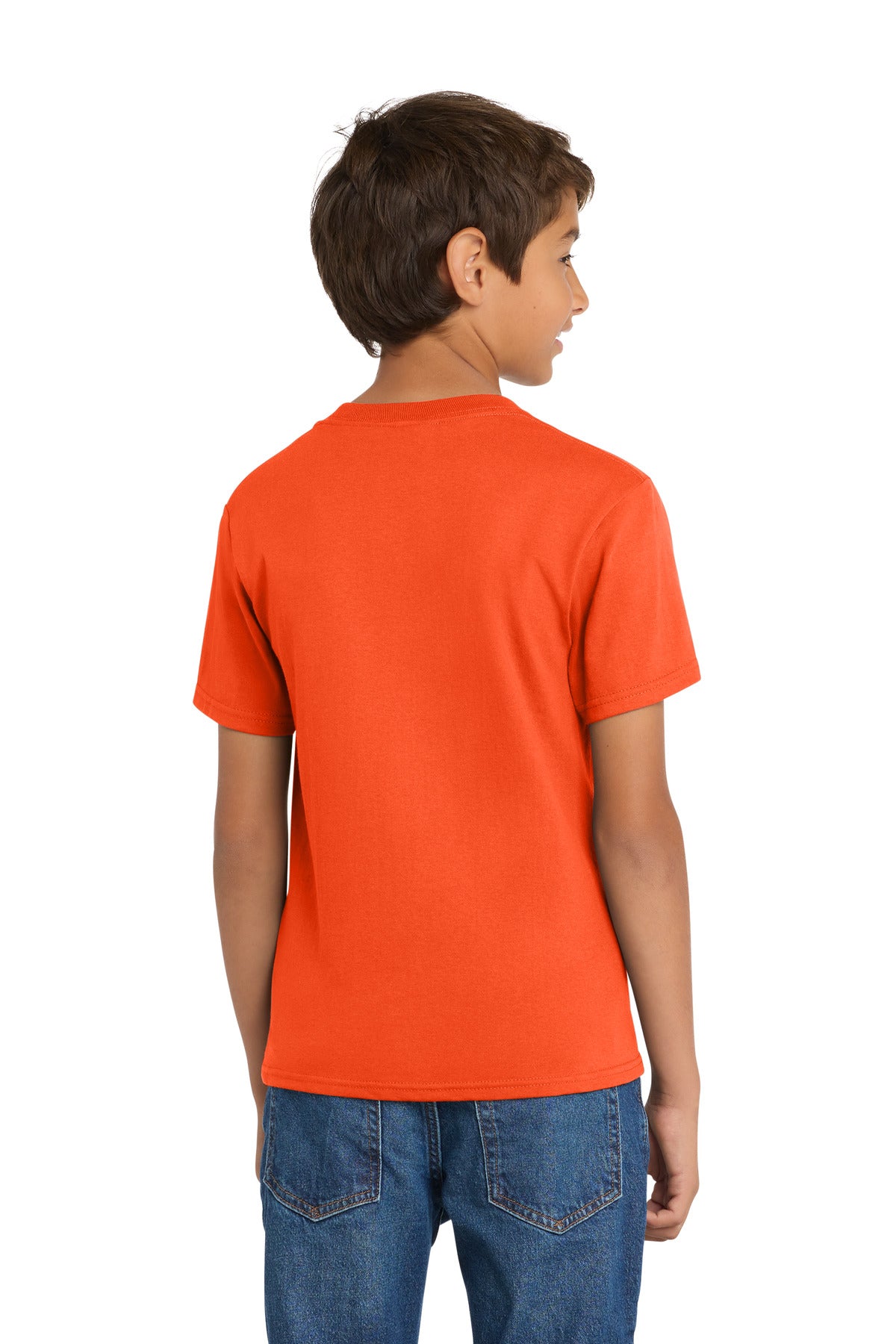 Custom Embroidered Port & Co T-Shirts  in Orange