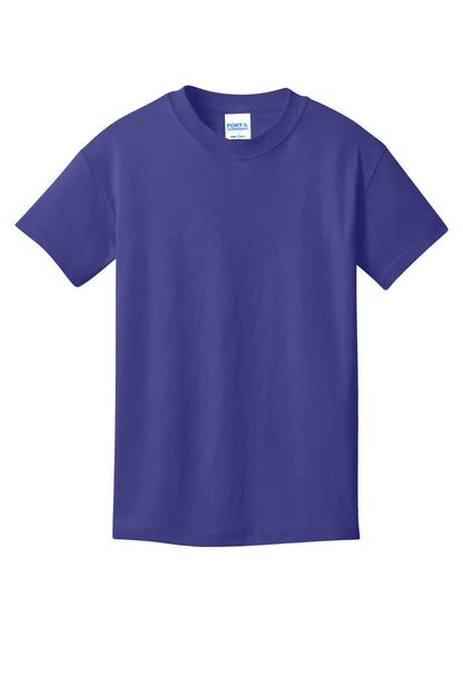 Custom Embroidered Port & Co T-Shirts  in Purple