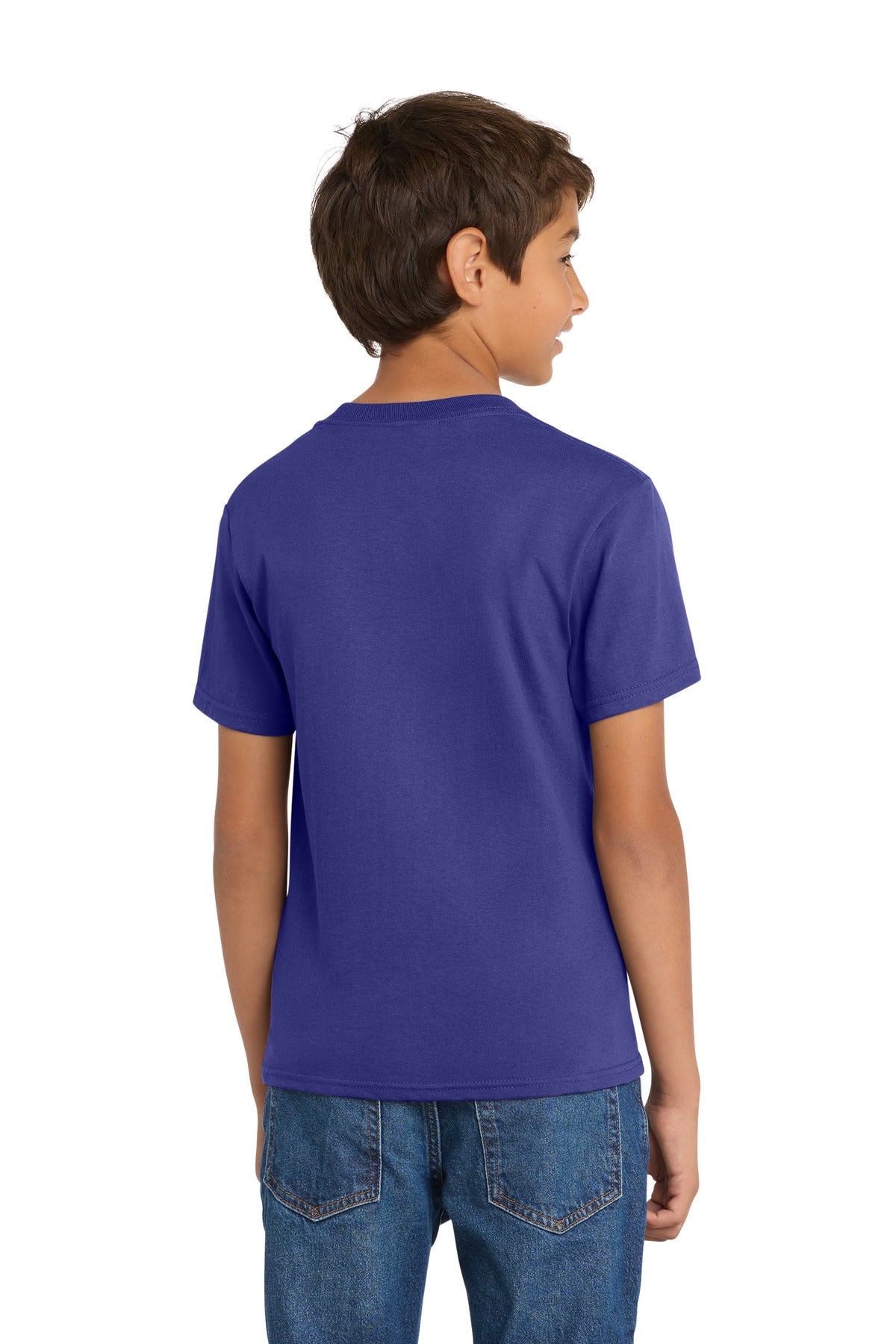 Custom Embroidered Port & Co T-Shirts  in Purple