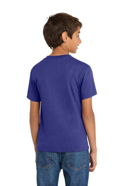 Custom Embroidered Port & Co T-Shirts  in Purple