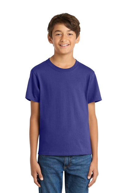 Custom Embroidered Port & Co T-Shirts  in Purple