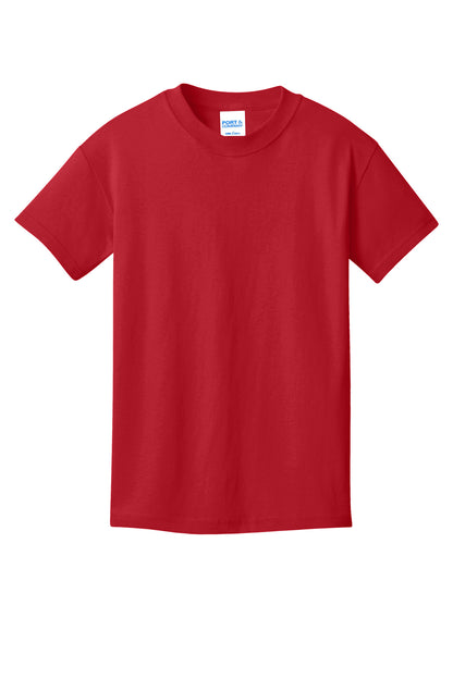 Custom Embroidered Port & Co T-Shirts  in Red