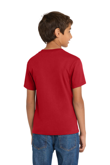 Custom Embroidered Port & Co T-Shirts  in Red