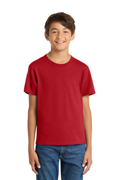 Custom Embroidered Port & Co T-Shirts  in Red