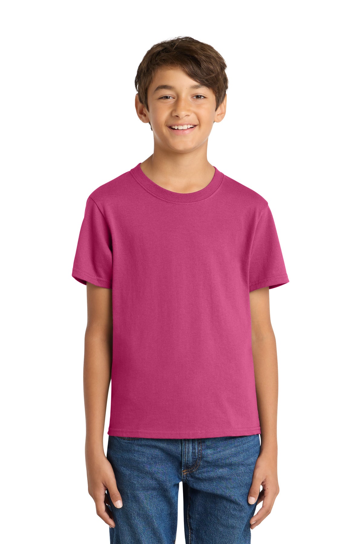 Custom Embroidered Port & Co T-Shirts  in Sangria