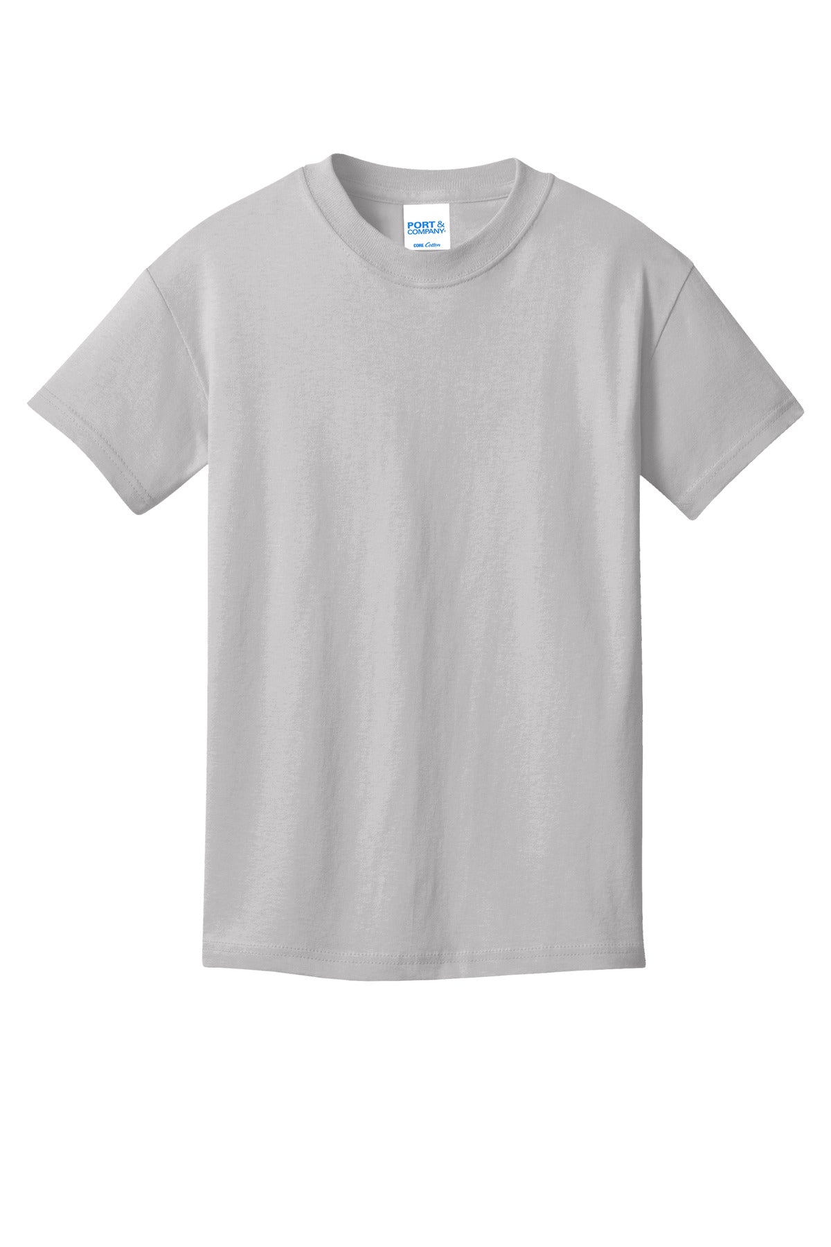 Custom Embroidered Port & Co T-Shirts  in Silver