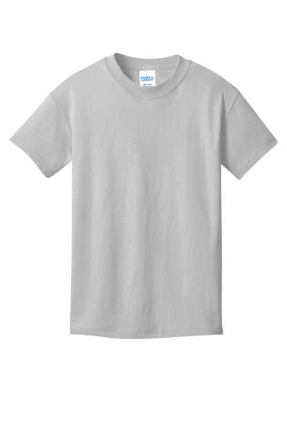 Custom Embroidered Port & Co T-Shirts  in Silver