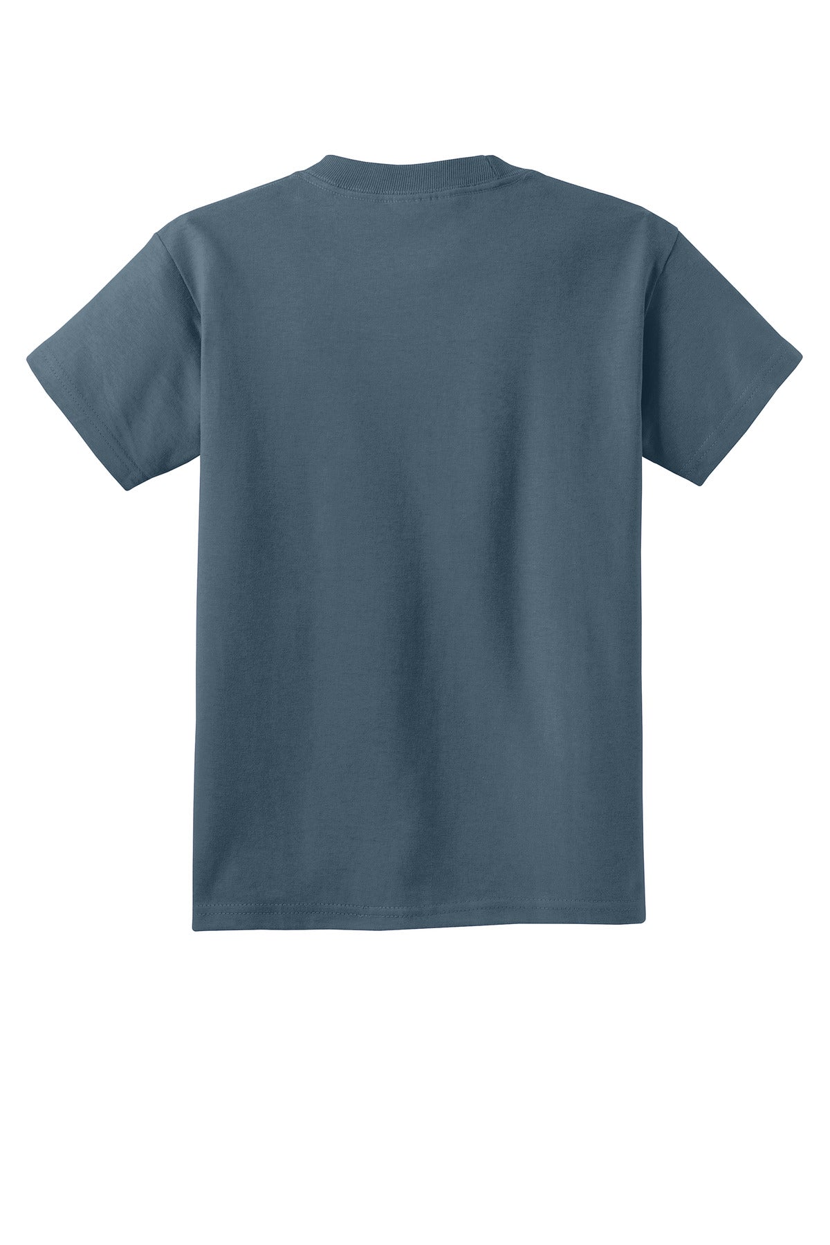 Custom Embroidered Port & Co T-Shirts  in Steel Blue